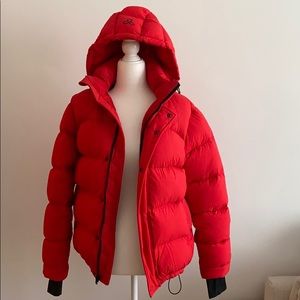 Aritzia TNA The Super Puff Jacket in Catalina Red